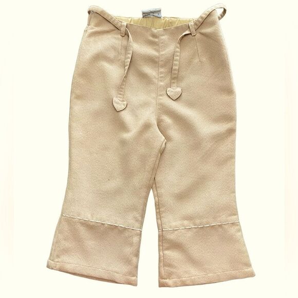 DPAM Faux Suede Camel Pants with Belt - Picture 1 of 4